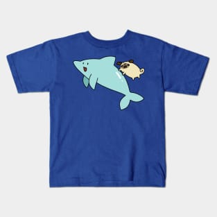 Dolphin and Pug Kids T-Shirt